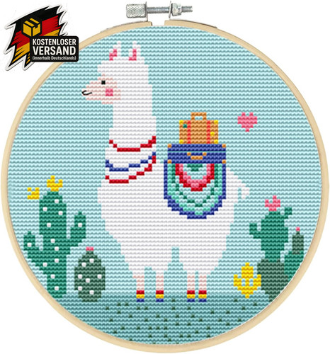 Alpaka kreuzstich set - set, für